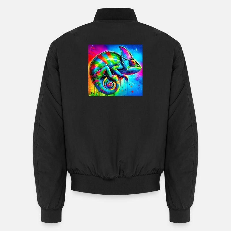 Chamäleon - Unisex Bomberjacke - Schwarz