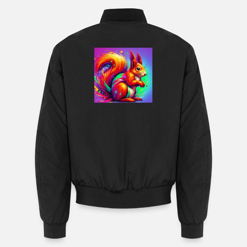 squirrel - Unisex Bomber Jacket - black