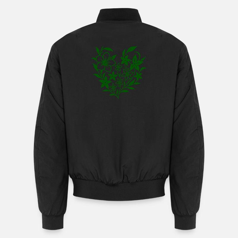 Design floral avec des fleurs dessinées à la main Bomber unisexe
