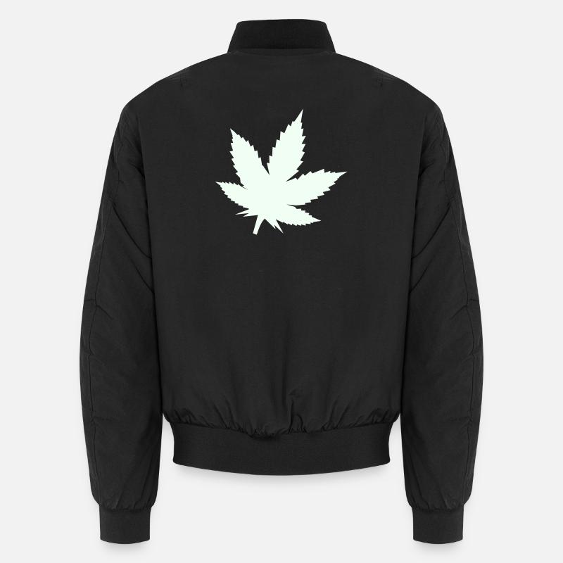 Feuille de Cannabis Silhouette Menthe Bomber unisexe