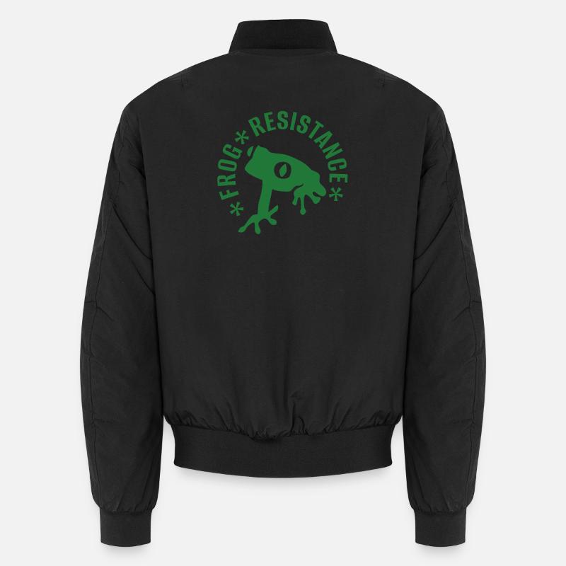 Frog resistance - "Frog resistance" - Unisex Bomber Jacket - black