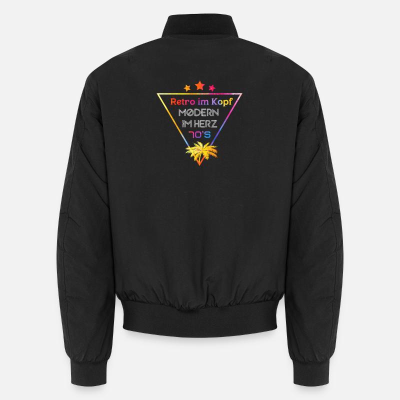 Retro im Kopf Modern im Herz 70s Unisex Bomberjacke