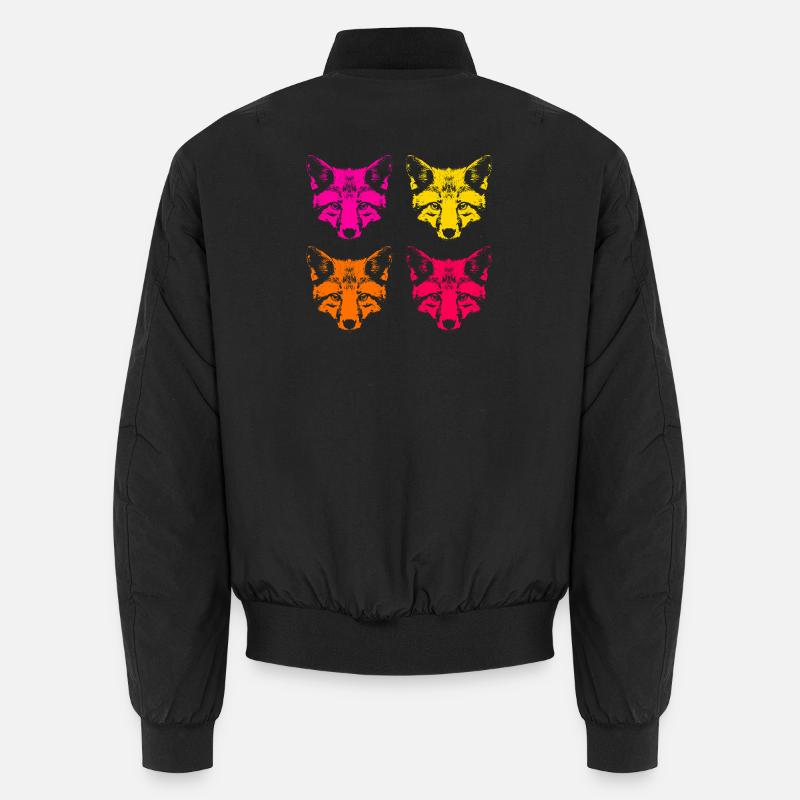 Colored foxes Unisex Bomber Jacket