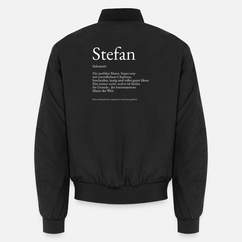 Stefan Dictionary Explanation First name Stefan Unisex Bomber Jacket