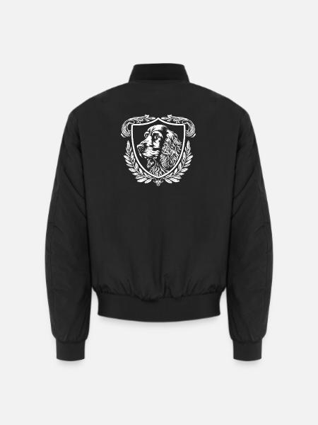 Heraldic Dog Shield: Heraldry Print - Unisex Bomber Jacket - black
