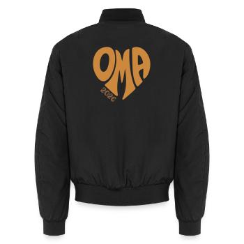 Oma 2026 - Unisex Bomberjacke - Schwarz - Hinten - AI Model Male 185 light (185cm)