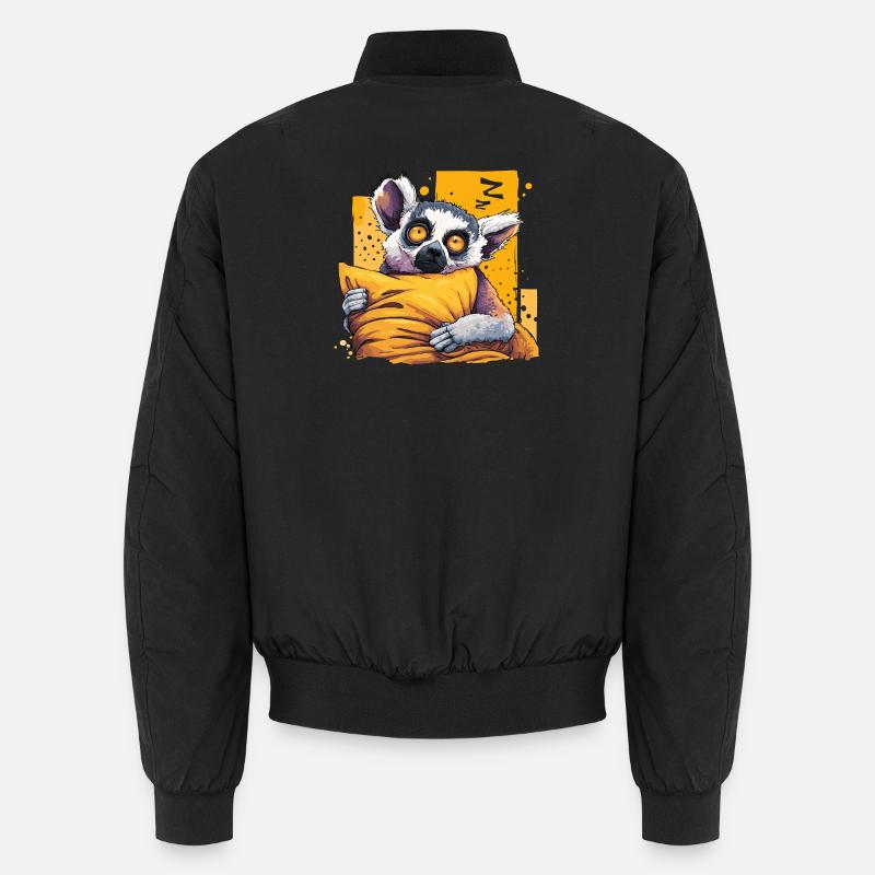 Lemur Cuddly Hero Neon Eyes Unisex Bomber Jacket