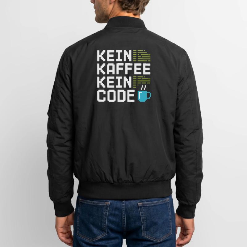 No Coffee No Code Programmer Computer Scientist Unisex Bomber Jacket