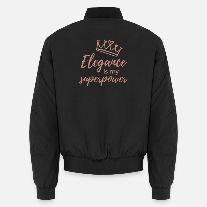 Elegance is My Superpower - Unisex Bomberjacke - Schwarz