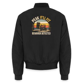 Wird schon passen | Staplerfahrer Humor - Unisex Bomberjacke - Schwarz - Hinten - AI Model Male 185 light (185cm)