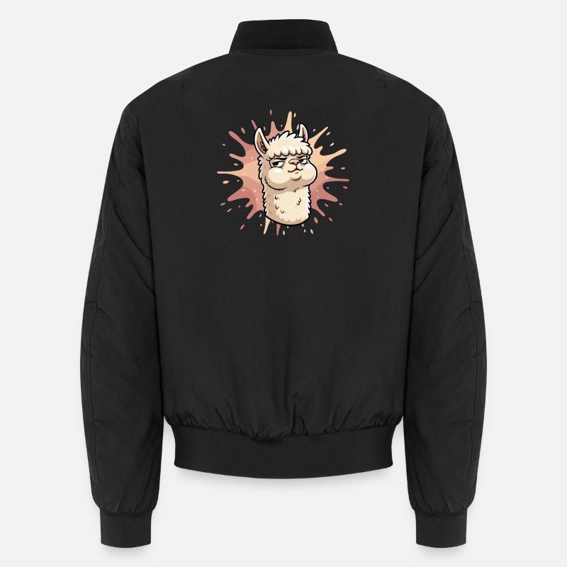Selbstbewusste Llama Splash Unisex Bomberjacke