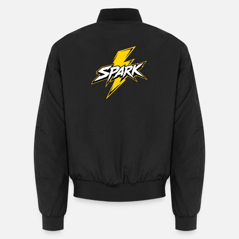 Spark Blitz Comic Logo - Unisex Bomberjacke - Schwarz