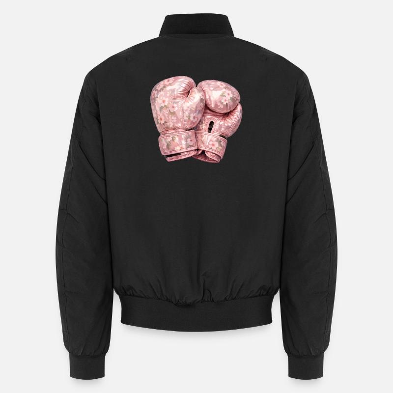 Blumen-Boxhandschuhe - Unisex Bomberjacke - Schwarz