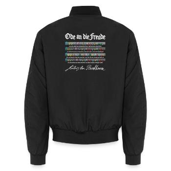 Ode to Joy - Unisex Bomber Jacket - black - Back - AI Model Male 185 light (185cm)