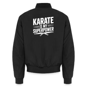 Le karaté est mon super-pouvoir - Bomber unisexe - noir - Dos - AI Model Male 185 light (185cm)