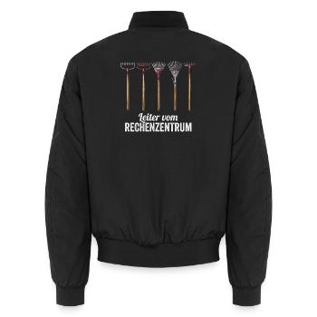 Rechenzentrum IT EDV Nerd Computer Shirt Geschenk - Unisex Bomberjacke - Schwarz - Hinten - AI Model Male 185 light (185cm)