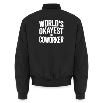 Der beste Kollege der Welt - Unisex Bomberjacke - Schwarz - Hinten - AI Model Male 185 light (185cm)