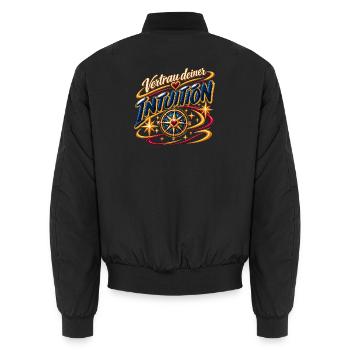 Vertrau deiner Intuition - Unisex Bomberjacke - Schwarz - Hinten - AI Model Male 185 light (185cm)