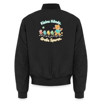 Erzieherin Geschenk Abschied Kita Dankeschön - Unisex Bomberjacke - Schwarz - Hinten - AI Model Male 185 light (185cm)