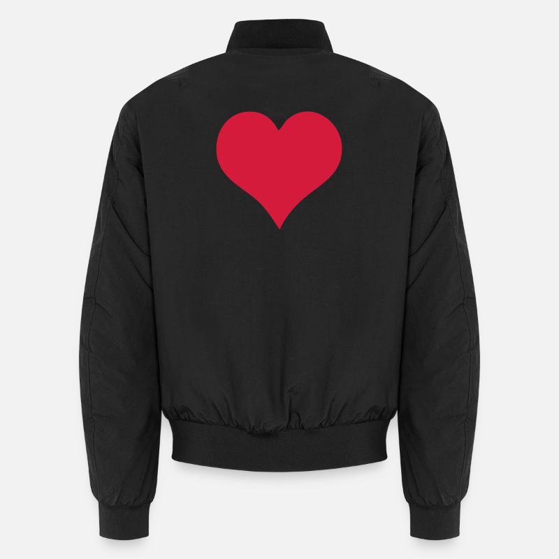 Herz - Unisex Bomberjacke - Schwarz