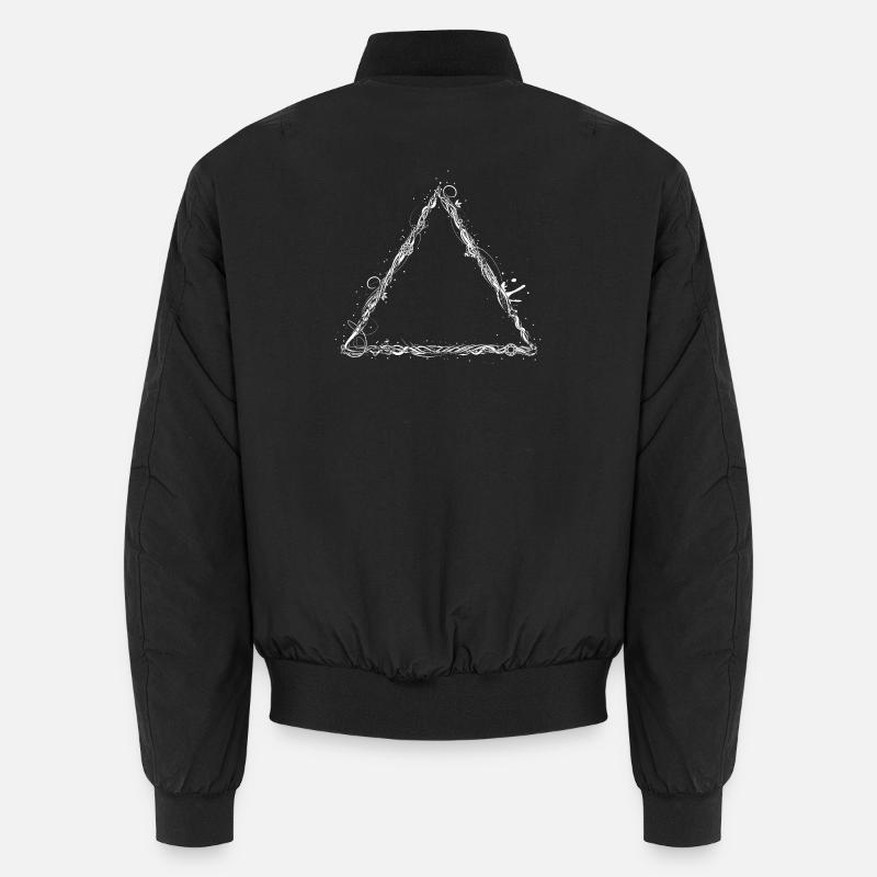 White triangle - Unisex Bomber Jacket - black
