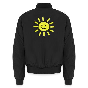 Smiley Summer Sun - Bomber unisexe - noir - Dos - AI Model Male 185 light (185cm)