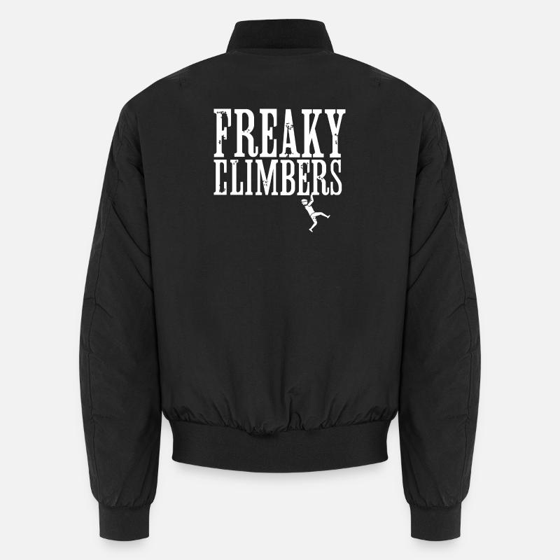 freaky climbers Klettern lustige Sprüche Symbol Unisex Bomberjacke