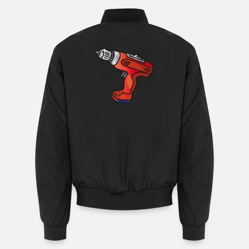 Bohrmaschine | drill - Unisex Bomberjacke - Schwarz