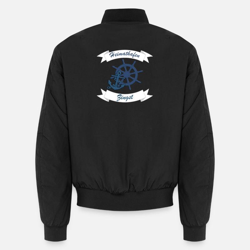 Heimathafen Zingst - Ostsee Darss Geschenk - Unisex Bomberjacke - Schwarz
