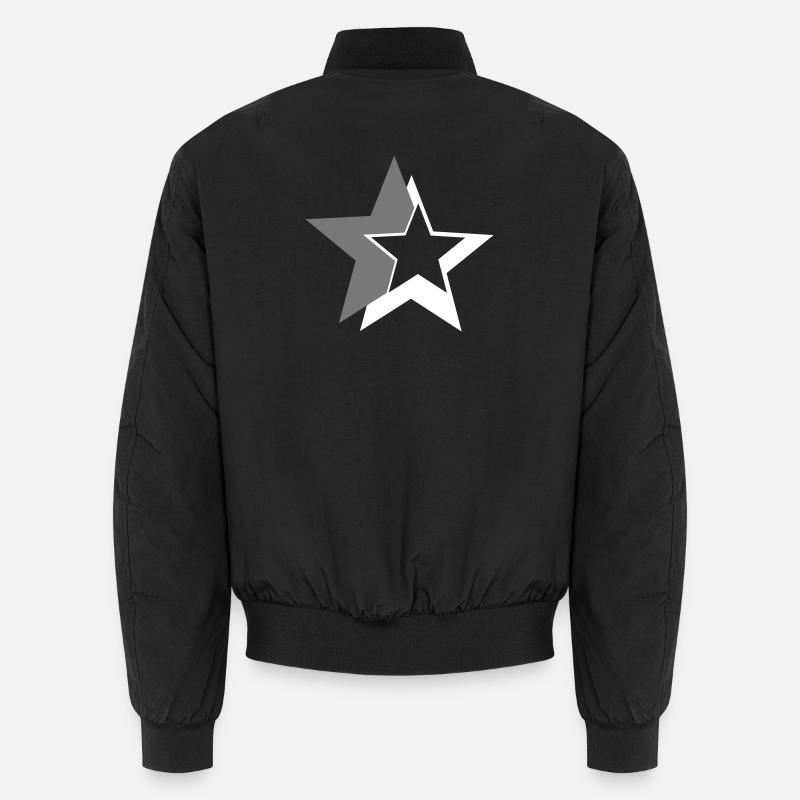 star - Unisex Bomber Jacket - black
