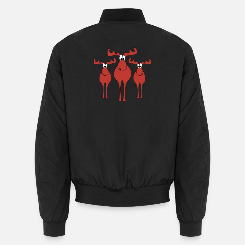 Elche Weihnachten Unisex Bomberjacke