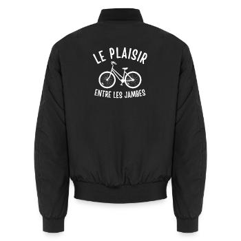cyclisme, cycliste, bicyclette, vélo - Bomber unisexe - noir - Dos - AI Model Male 185 light (185cm)