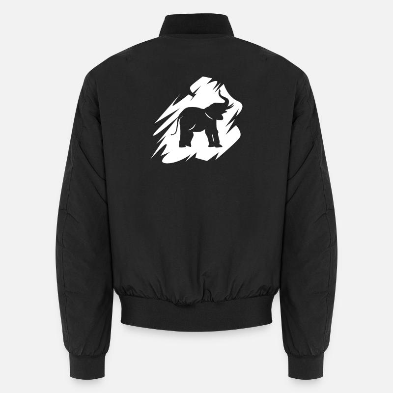 Icône de coup de pinceau éléphant Logo Icône d’éléphant Bomber unisexe