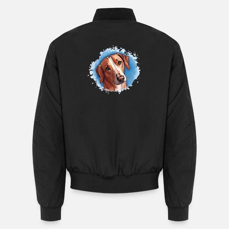 Hund SAVEBRACKE Jagdhund türkis Aquarell Design  Unisex Bomberjacke