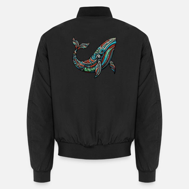 Wal - Unisex Bomberjacke - Schwarz