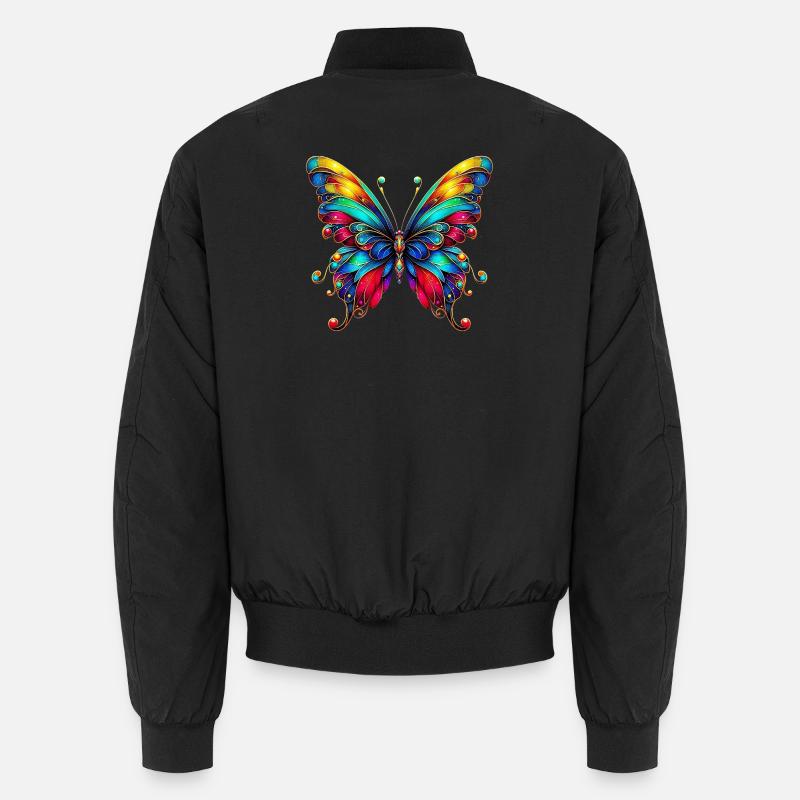 Butterfly - Unisex Bomber Jacket - black