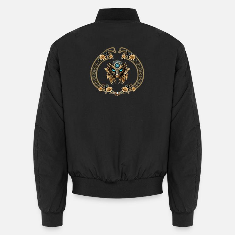Awesome fantasy mask. - Unisex Bomber Jacket - black