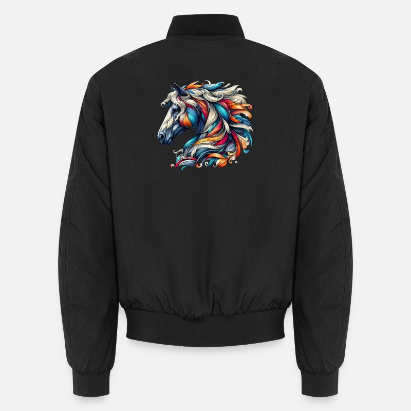 Horse - Unisex Bomber Jacket - black