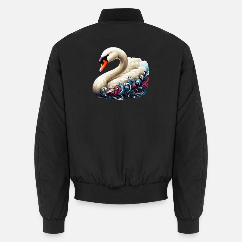 Swan - Unisex Bomber Jacket - black
