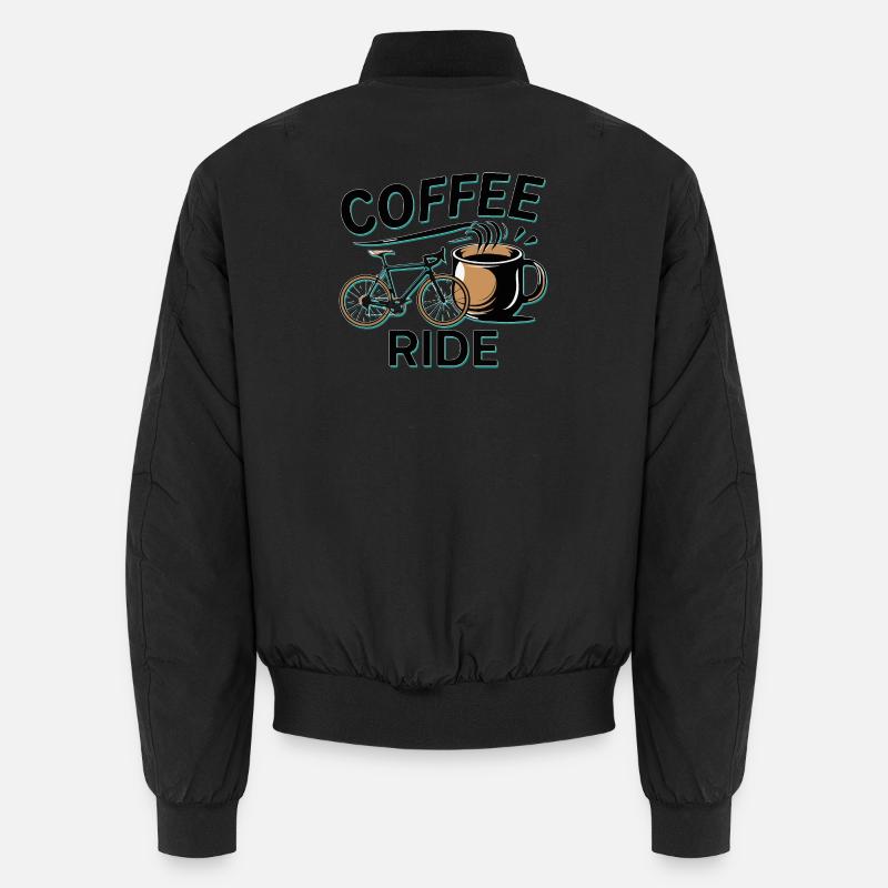 Coffee Cycle Urban Design - Unisex Bomber Jacket - black