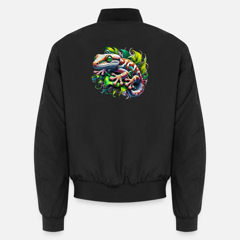 Gecko - Unisex Bomber Jacket - black