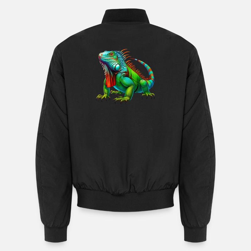 Iguana - Unisex Bomber Jacket - black