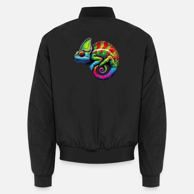 Chamäleon - Unisex Bomberjacke - Schwarz