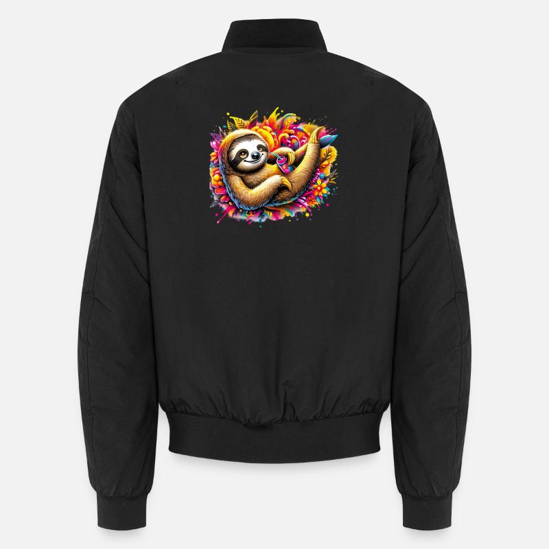 Sloth - Unisex Bomber Jacket - black