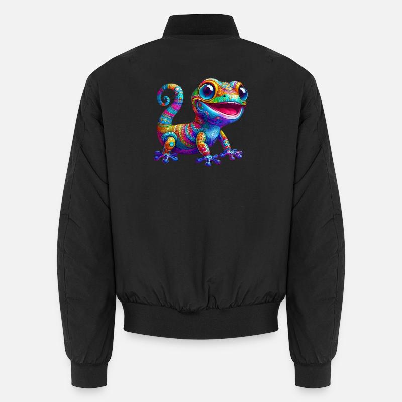 Gecko - Unisex Bomber Jacket - black