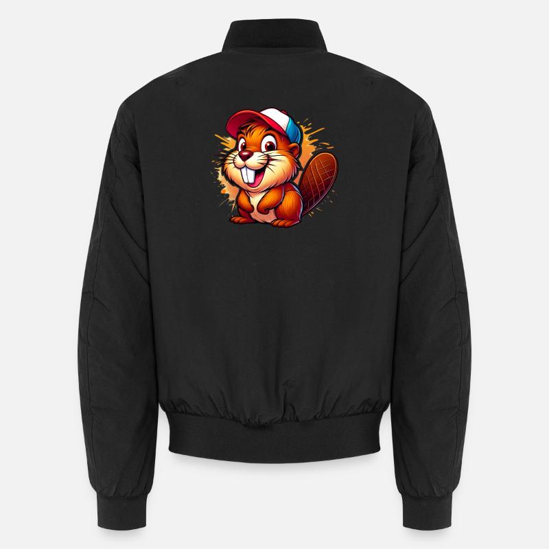 Biber mit Baseballkappe Unisex Bomberjacke