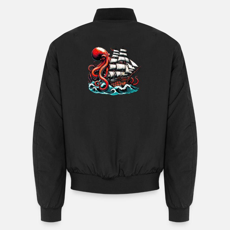 Voilier Octopus - Bomber unisexe - noir