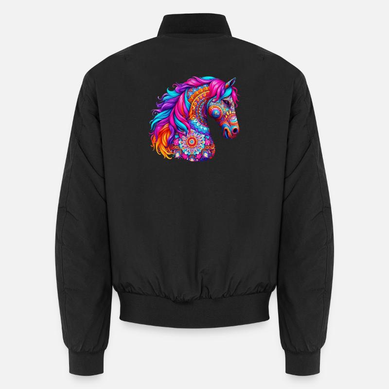Cheval Mandala Dessin Inde Inde Bomber unisexe