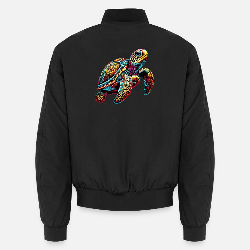 Żółw - Kurtka bomber unisex - czarny