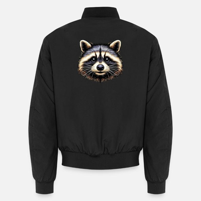 Raton laveur - Bomber unisexe - noir